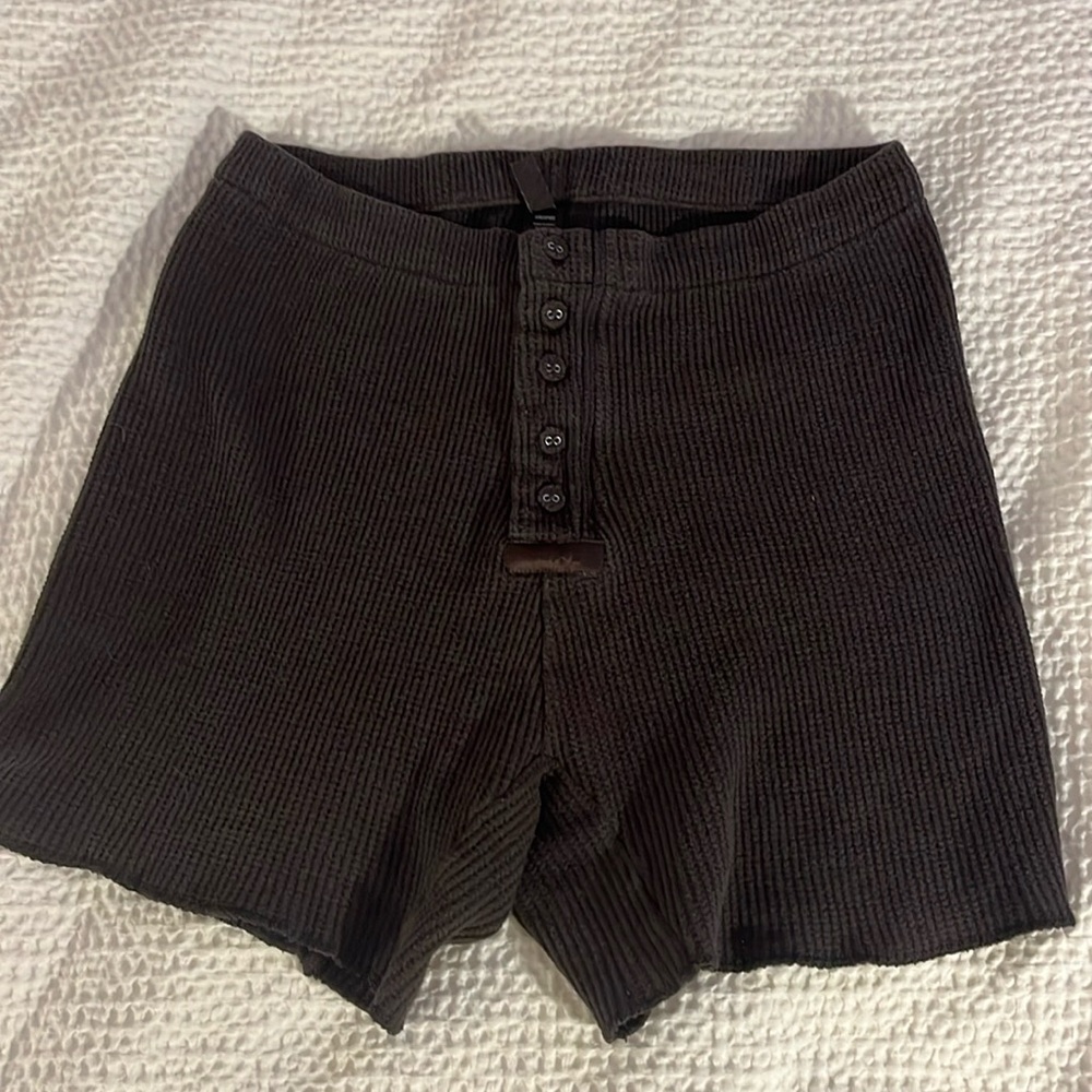 Brown waffle collection shorts